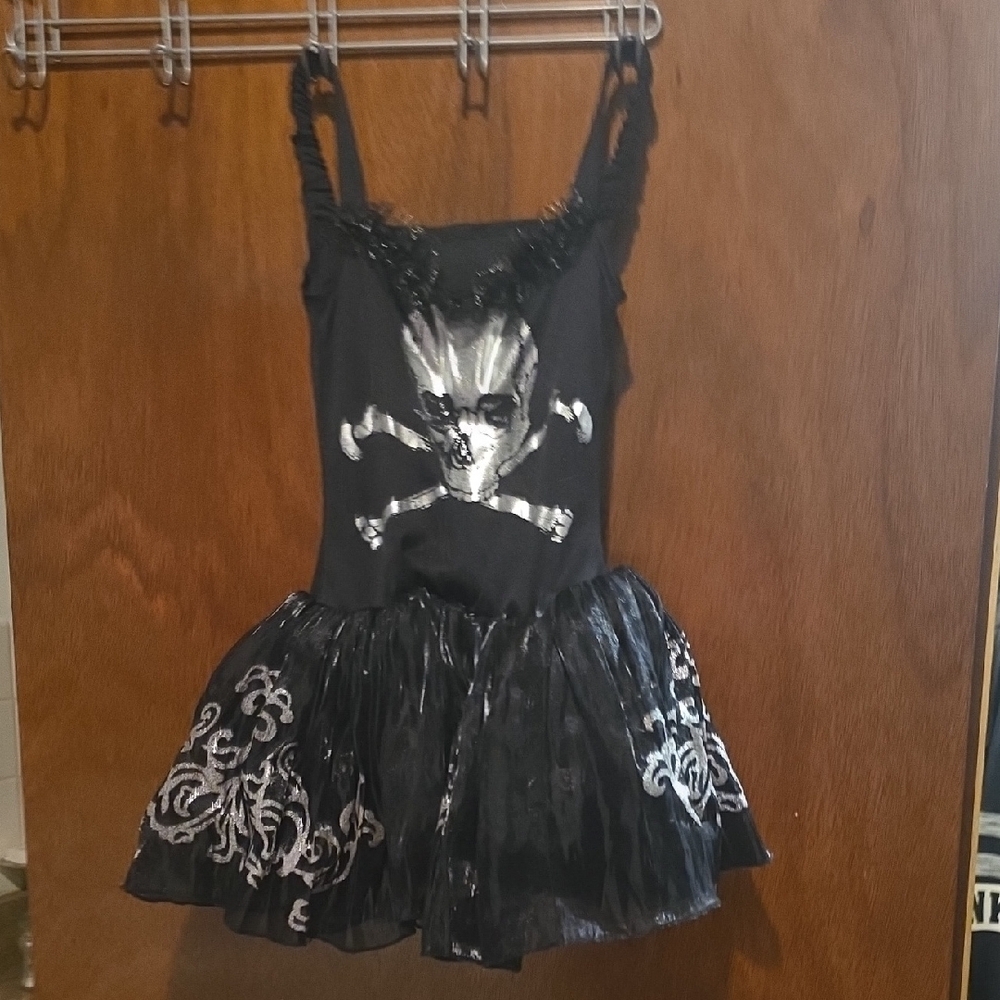 Mystical Skull Kids Costume in Black and Silver